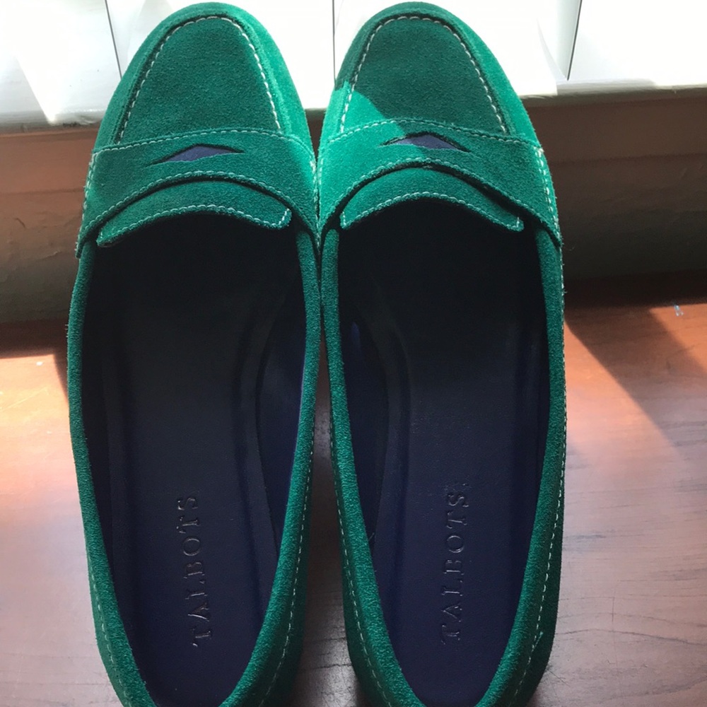 Talbots green loafers #2